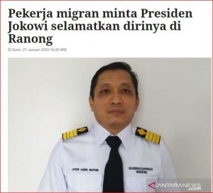 Read more about the article Pekerja migran meminta Presiden Jokowi selamatkan dirinya di Ranong